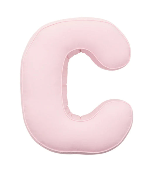 Cuscino lettera "C" rosa