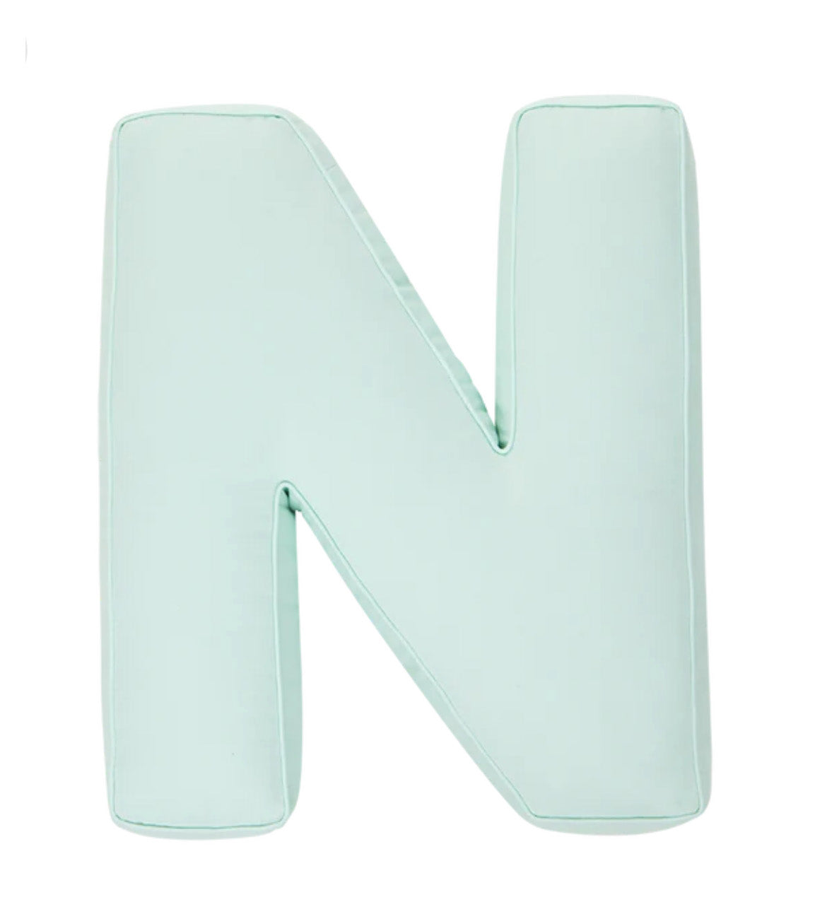 Cuscino lettera "N" menta