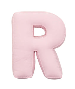 Cuscino lettera "R" rosa